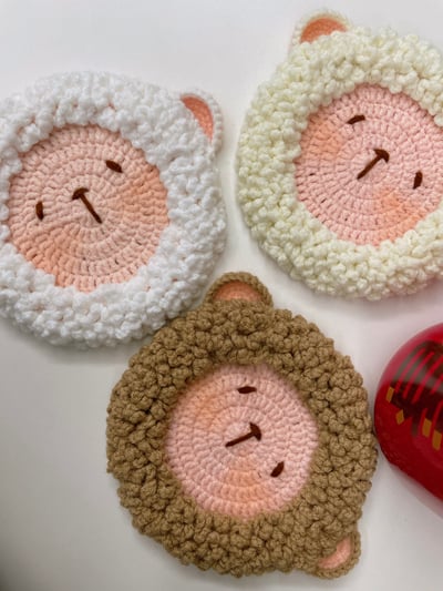 YU.J 100%手工【瞇瞇羊杯墊】7