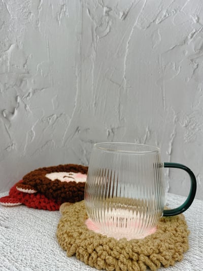 YU.J 100%手工【瞇瞇羊杯墊】4