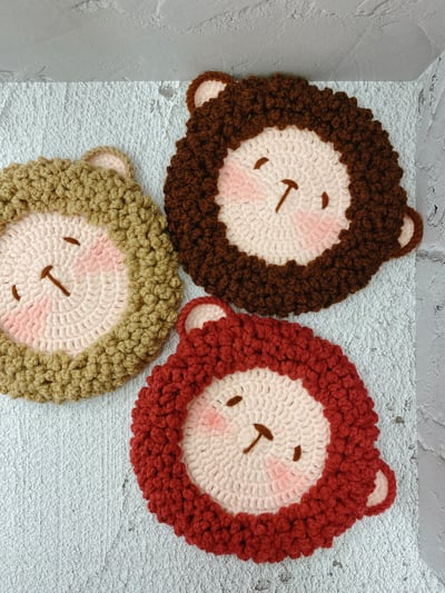 YU.J 100%手工【瞇瞇羊杯墊】6