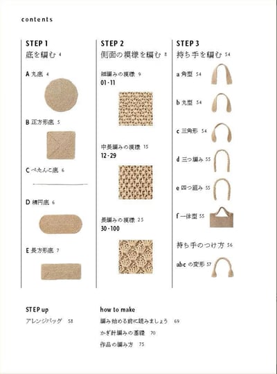 【鉤針書】100種圖樣編織，喜愛圖樣編織實用提袋作品集5