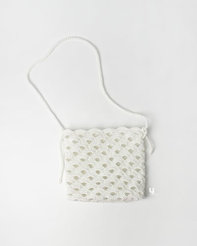 【Yarn-a】Metalic play code square bag2