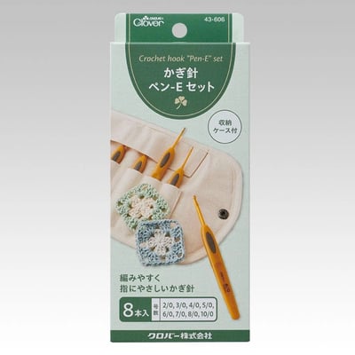 【現貨】日本Clover可樂牌 Pen-E 新附柄一般鉤針套組1
