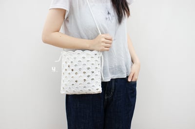 【Yarn-a】Metalic play code square bag5