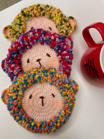 YU.J 100%手工【瞇瞇羊杯墊】9