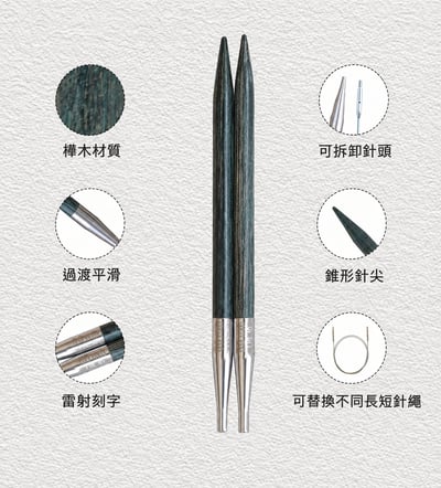 【 KnitPro 】 樺木藍色輪針4