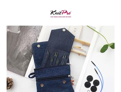 【 KnitPro 】 藍色樺木 5CM 棒針組3