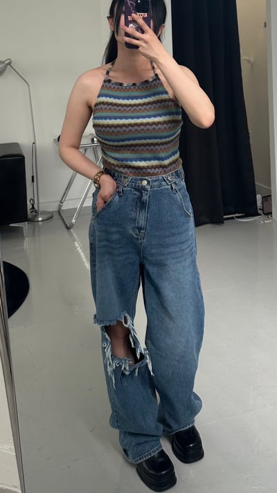 L 繞脖編織背心8