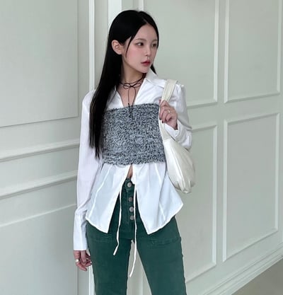 熊熊平口TOP (鬆緊)5