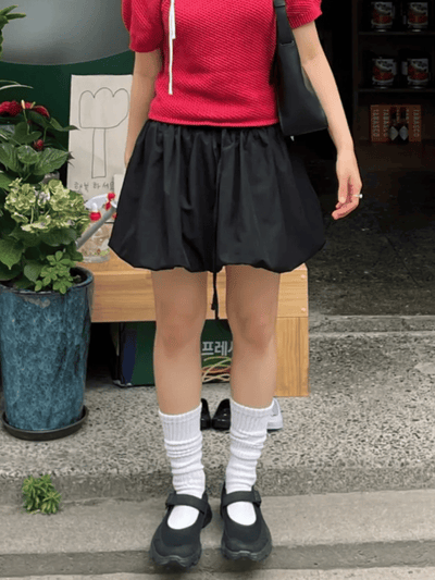 浪漫顯瘦 氣球褲裙(內裡安全褲)1