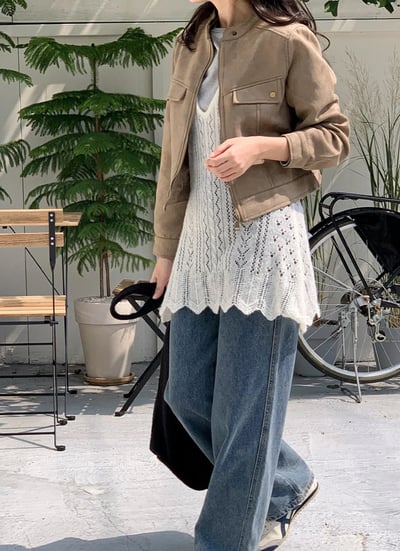 Bloom 針織繞脖 花瓣洋 層次搭配10