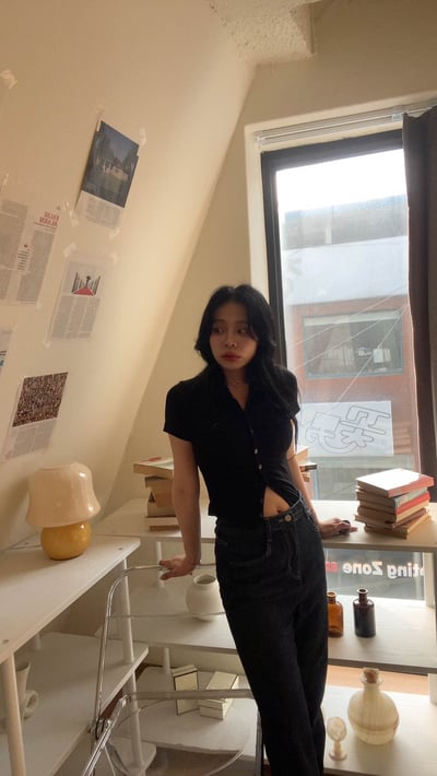 新沙洞小姐姐 抓皺日常 排釦開衫16