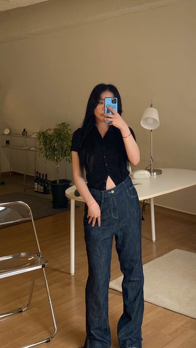 新沙洞小姐姐 抓皺日常 排釦開衫3