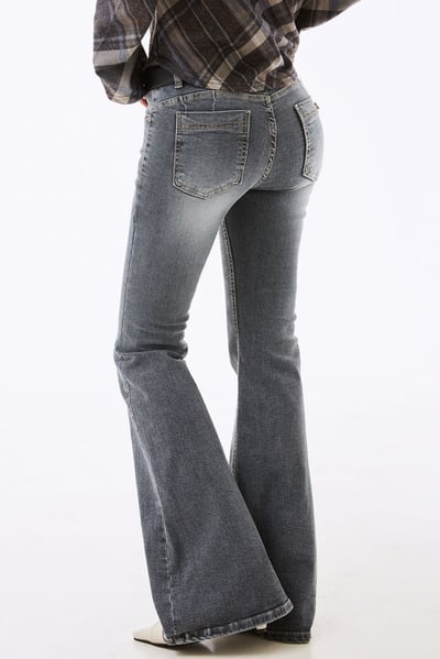 New 海鷗線翹臀+豐胯墊 狎鷗亭女神 低腰 灰藍刷色褲9