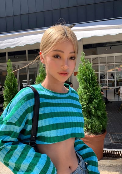 毛怪的萬聖節 萌袖短版針織 - 跟你們說條紋捲土重來1