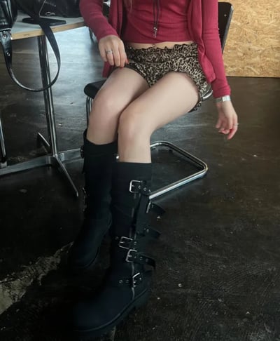 Meow 豹紋花苞褲8