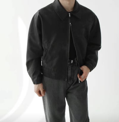 必買 Miu風 復古刷色雙拉鍊皮外套 （男女款）24