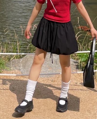 浪漫顯瘦 氣球褲裙(內裡安全褲)6