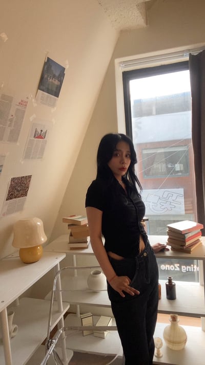 新沙洞小姐姐 抓皺日常 排釦開衫9