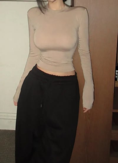 正韓春夏透氣（包色優惠） 寧寧T自帶沙漏腰 +薄長正肩5