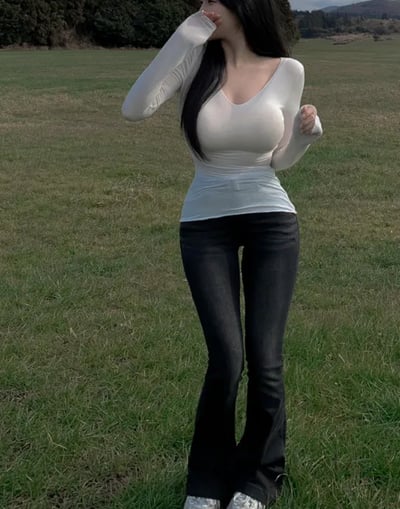 真的收腰版型 天絲33% 春日女神T 正韓製8