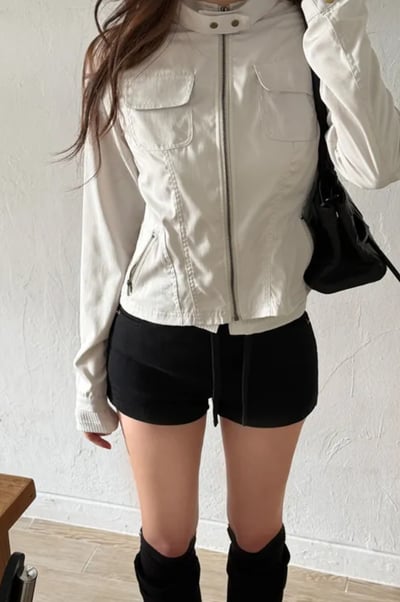 韓國 修飾小腹寬鬆緊 豐胯彈性短褲（墊可拆）S-2XL11