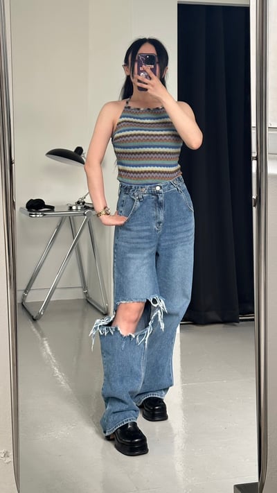 L 繞脖編織背心7