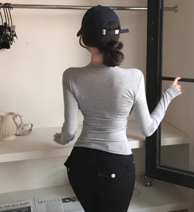 正韓春夏透氣（包色優惠） 寧寧T自帶沙漏腰 +薄長正肩18