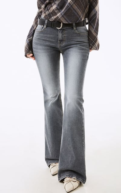 New 海鷗線翹臀+豐胯墊 狎鷗亭女神 低腰 灰藍刷色褲10