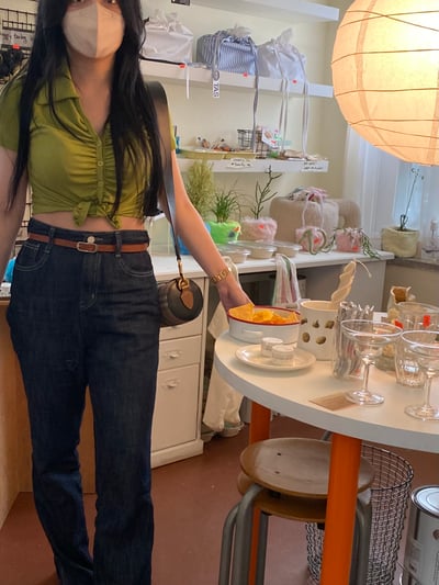 新沙洞小姐姐 抓皺日常 排釦開衫10