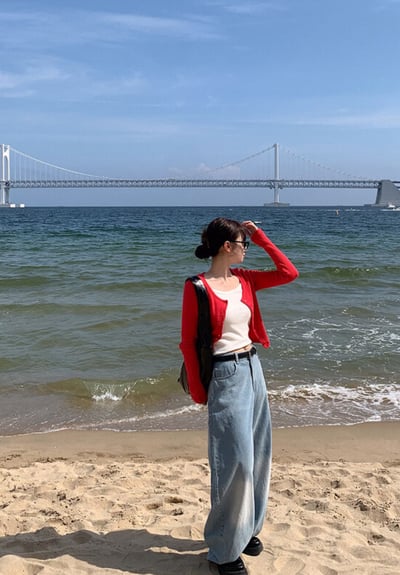 百搭版型好看的針織衫 高彈性 螺紋顯瘦4