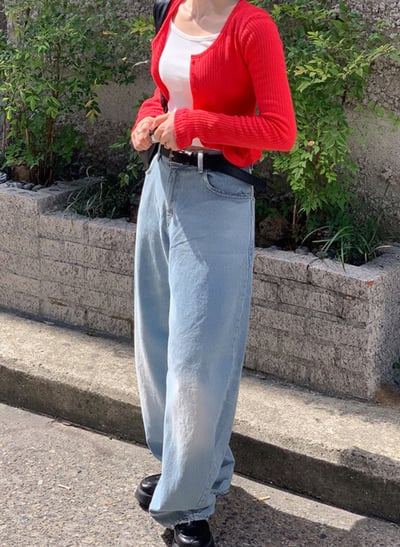 百搭版型好看的針織衫 高彈性 螺紋顯瘦2