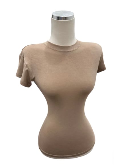 正韓 寧寧 超顯瘦收腰+短袖正肩T 高彈性莫代爾棉15