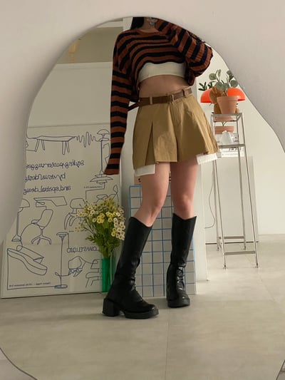 毛怪的萬聖節 萌袖短版針織 - 跟你們說條紋捲土重來11