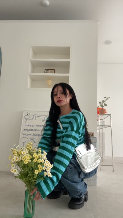 毛怪的萬聖節 萌袖短版針織 - 跟你們說條紋捲土重來18