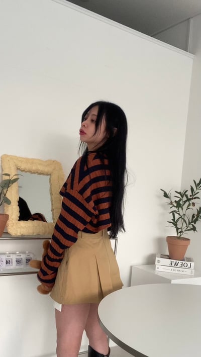 毛怪的萬聖節 萌袖短版針織 - 跟你們說條紋捲土重來17