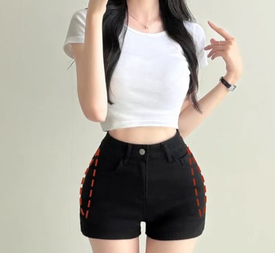 韓國 豐胯 女團 彈性熱褲 S-2XL 豐胯墊可拆23