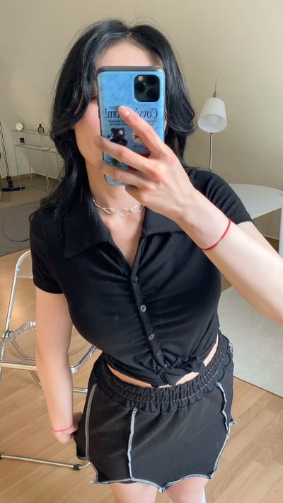 新沙洞小姐姐 抓皺日常 排釦開衫7