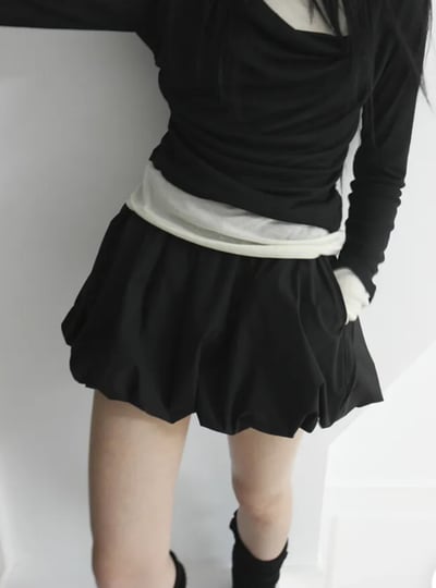 浪漫顯瘦 氣球褲裙(內裡安全褲)2