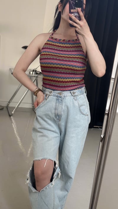 L 繞脖編織背心4