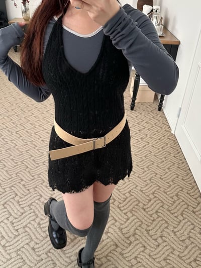 Bloom 針織繞脖 花瓣洋 層次搭配4