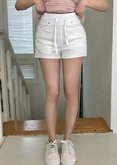 韓國 修飾小腹寬鬆緊 豐胯彈性短褲（墊可拆）S-2XL8