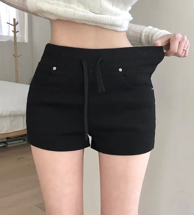 韓國 修飾小腹寬鬆緊 豐胯彈性短褲（墊可拆）S-2XL5