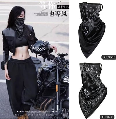 ~子甄彣璟~XTJ30魔術頭巾 掛耳面罩 透氣網 運動 防塵 冰絲 防曬 口罩 面罩 防紫外線 運動頭巾 頭套 圍脖 抗UV7