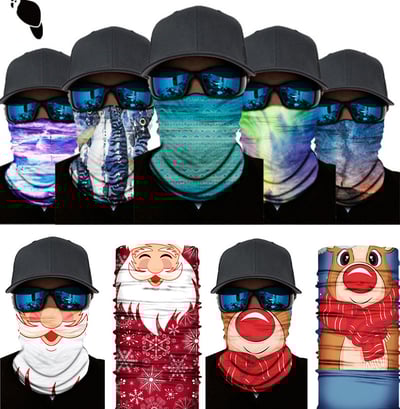 ~子甄彣璟~防風防塵 騎行面罩 百變無縫頭巾 魔術頭巾 運動頭巾 防曬 頭套 圍脖 口罩 面罩 抗UV 透氣 吸汗 排汗1