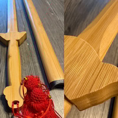 ~子甄彣璟~楠竹太極劍 安全不傷手練習劍 晨練劍 碳化竹劍 武術健身 輕量化設計 晨練必備 竹木劍 不開刃8