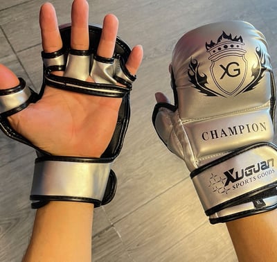 ~子甄彣璟~站立訓練手套 半指手套 拳擊 訓練手靶 拳套 拳擊手套 散打 泰拳 搏鬥 拳套2