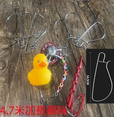 ~子甄彣璟~路亞活魚扣 不鏽鋼魚扣套 魚輪 捲線器 浮標 魚鎖 扣魚 鎖魚 釣魚自帶收納扣 易攜帶 不傷魚3