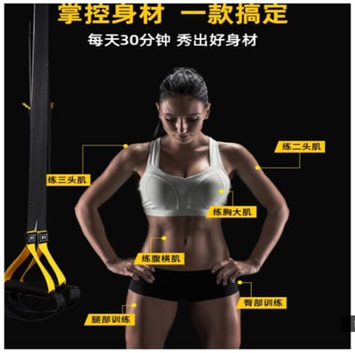 ~子甄彣璟~TRX P3-4 懸掛式 訓練帶 拉力繩 健身 懸掛式訓練繩 拉力器 瑜珈繩 阻力繩 瑜珈伸展 重量訓練13
