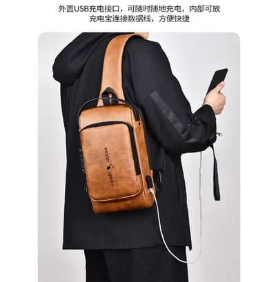 ~子甄彣璟~側背包X314 密碼鎖 斜挎包 多功能大容量 斜背包 胸包 旅行包 防潑水 背包 錢包 單肩包 側肩包7