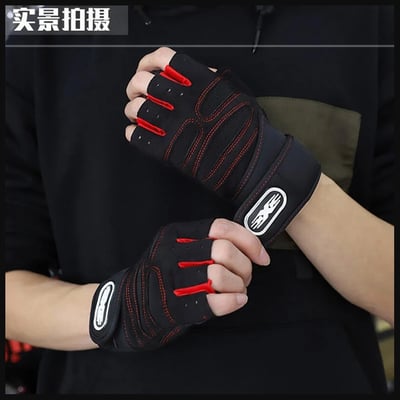 ~子甄彣璟~出清價-健身手套 騎行手套 健身 舉重 保護手腕 半指手套 護手腕 透氣 護腕 運動 騎車 拳擊 散打 搏擊1